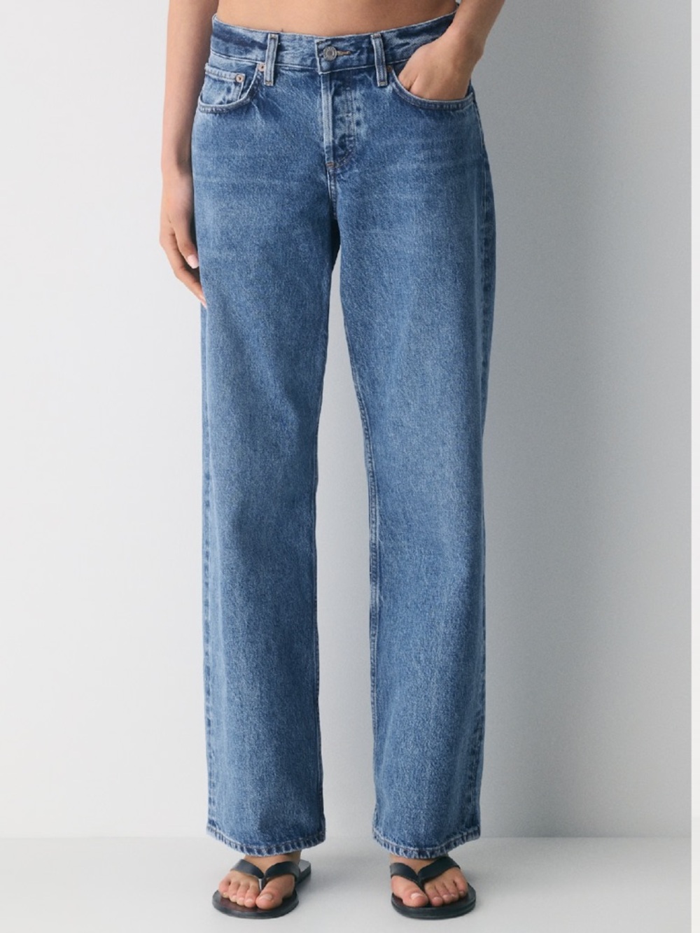 Agolde Low Rise Loose Jeans in Charge